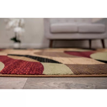 Load image into Gallery viewer, 7&#39;10&quot; x 10&#39;2&quot; Mehul Geometric Multi Coloured Area Rug in Red/Brown/Black