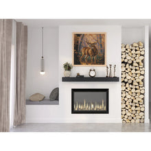 Load image into Gallery viewer, 72&quot; Dogberry Collections Modern Farmhouse Fireplace Shelf Mantel, Midnight Black