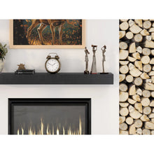 Load image into Gallery viewer, 72&quot; Dogberry Collections Modern Farmhouse Fireplace Shelf Mantel, Midnight Black