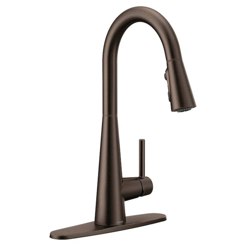 Moen Sleek Pull Down Single Handle Kitchen Faucet with Power Boost Technology and Duralock 7864ORB