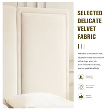 Load image into Gallery viewer, KING Morghen Upholstered Platform Bed With Extra High Headboard And 2 Extra Large Capacity Drawers, BEIGE