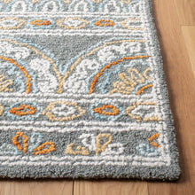 Load image into Gallery viewer, 9' x 12' Muhtar Hand Tufted Wool/Cotton Floral Rug in Ivory/Grey