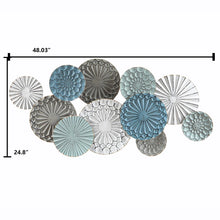 Load image into Gallery viewer, Multi-Colour Metal Abstract Flower Wall Decor
