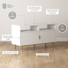 Load image into Gallery viewer, 44&quot; Nathan James Jacklyn Contemporary TV Stand with Fluted Door Storage