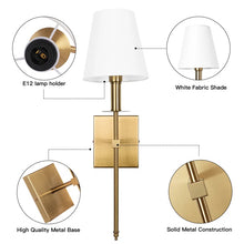 Load image into Gallery viewer, New Britain 1 - Light Dimmable Wallchiere (Set of 2), gold