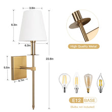 Load image into Gallery viewer, New Britain 1 - Light Dimmable Wallchiere (Set of 2), gold