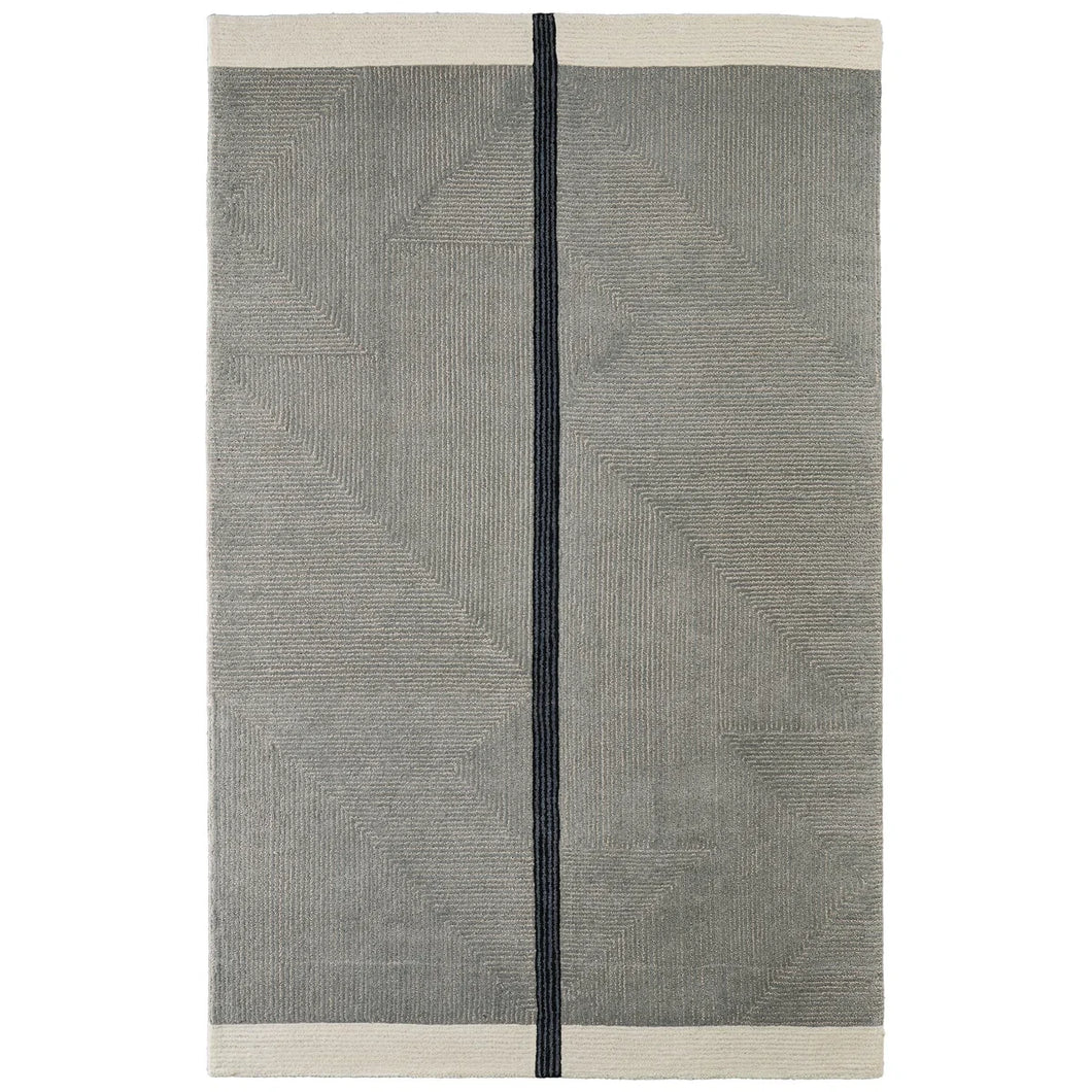 5' x 8' Nio Architectural Mid-Century Modern, Gray / Black