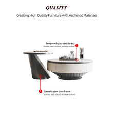 Load image into Gallery viewer, Nesting Coffee Table With Storage – Rock Tabletop Heat-Resistant &amp; Wear-Resistant