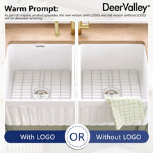 Load image into Gallery viewer, 33" L x 18" W Nova Double Bowl Fireclay Farmhouse Kitchen Sink with Sink Grid and Basket Strainer DV-1K503