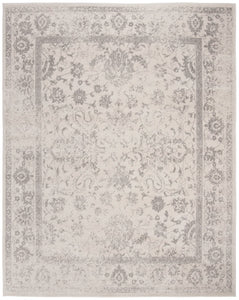 8' x 10' Nuss Performance Oriental Rug, Ivory/Silver