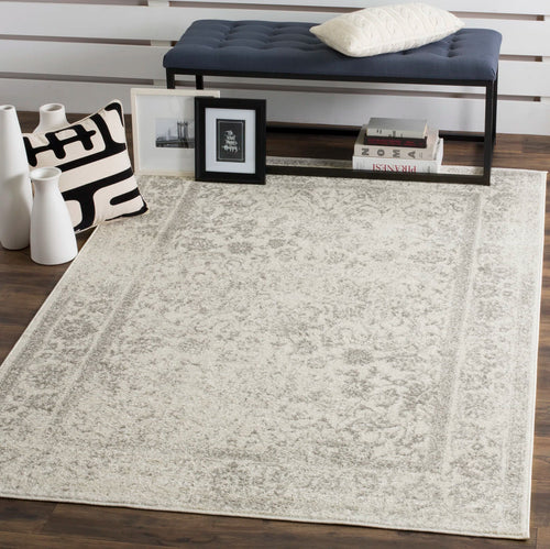8' x 10' Nuss Performance Oriental Rug, Ivory/Silver