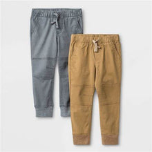 Load image into Gallery viewer, Auction Toddler Boys&#39; 2pk Jogger Pants - Cat &amp; Jack™ Brown/Gray 2T