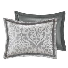 Load image into Gallery viewer, Odette Jacquard 8 Piece Comforter Set, CAL KING / SILVER