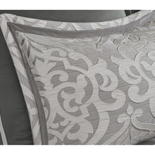 Load image into Gallery viewer, Odette Jacquard 8 Piece Comforter Set, CAL KING / SILVER