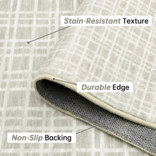 Load image into Gallery viewer, 6' x 9' Orcella Washable Indoor Rug, Grey/White