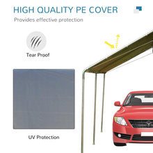 Load image into Gallery viewer, Outsunny 10'x20' Carport Heavy Duty Galvanized Car Canopy with Included Anchor Kit, 3 Reinforced Steel Cables, Grey