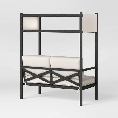 Threshold 2-Piece Ryegate Outdoor Patio Lounge Set Daybed & Ottoman Bench