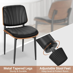 PU Leather Upholstered Dining Chairs,Side Chair for Dining Rooms,Kitchens,Living rooms (Set of 2)