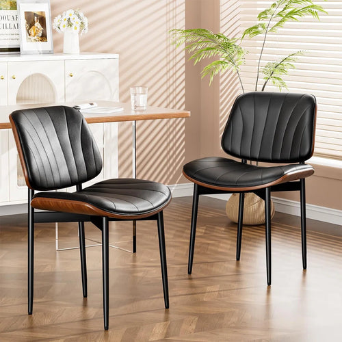 PU Leather Upholstered Dining Chairs,Side Chair for Dining Rooms,Kitchens,Living rooms (Set of 2)