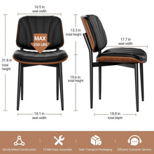 Load image into Gallery viewer, PU Leather Upholstered Dining Chairs,Side Chair for Dining Rooms,Kitchens,Living rooms (Set of 2)