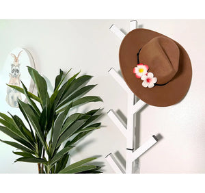Pamila Iron Wall 8 - Hook Wall Mounted Coat Rack, White