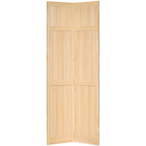Panelled Wood Unfinished Bi-Fold Door