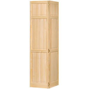 Panelled Wood Unfinished Bi-Fold Door