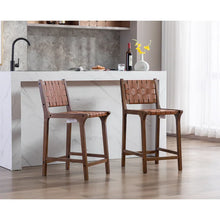 Load image into Gallery viewer, 24&quot; Pangita Solid Wood Counter Stools (Set of 2)