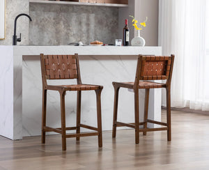 24" Pangita Solid Wood Counter Stools (Set of 2)