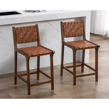 Load image into Gallery viewer, 24&quot; Pangita Solid Wood Counter Stools (Set of 2)