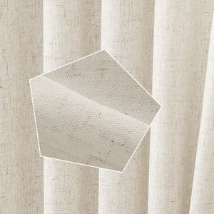 Pinch Pleat Linen Curtains 2 Panels Set (Per panel: 40"W x 96"L)