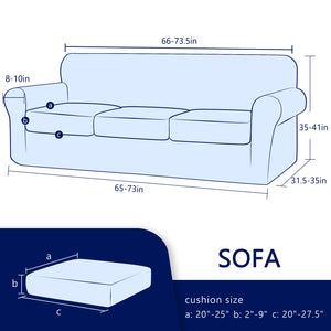 Pizarro Soft Stretch Separate Box Cushion Sofa Slipcover