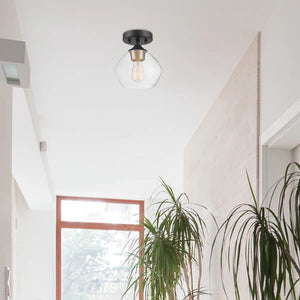 Orhan 1-Light 6.38" Single Dome Semi-Flush Mount Ceiling Light