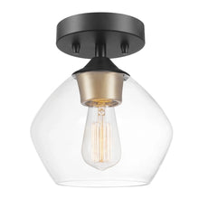 Load image into Gallery viewer, Orhan 1-Light 6.38&quot; Single Dome Semi-Flush Mount Ceiling Light