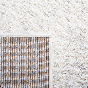 8' x 10' Power Geometric Shag Ivory/Black Area Rug