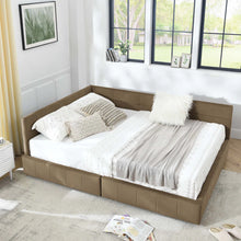 Load image into Gallery viewer, Queen Size Upholstered Tufted Bed Frame,Sofa Bed Frame With Comfortable Backrest And Armrests