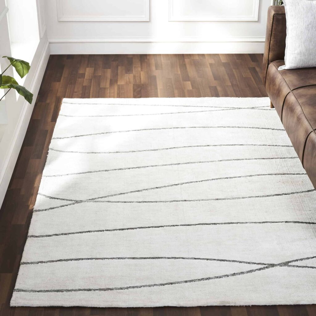 Hazel Off-White & Grey 7'10" x 10'2" Area Rug