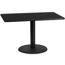 Load image into Gallery viewer, Rectangular Laminate Dining Table Top with Round Base