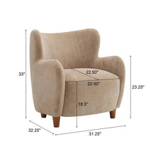 Load image into Gallery viewer, Reshami Wing Back Fabric Upholstered Accent Chair