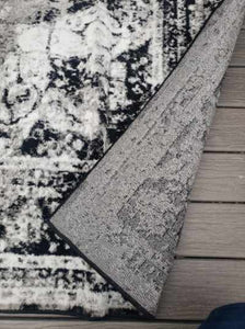 7'10" x 10' Brandt Oriental Black Area Rug