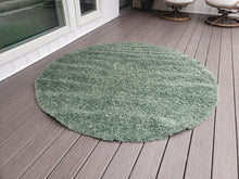 Load image into Gallery viewer, 6&#39; Round Abbiney Solid Accent Shag Rug