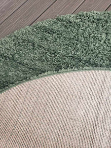 6' Round Abbiney Solid Accent Shag Rug