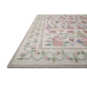 5' x 7'6" Rifle Paper Co. x Loloi Rosa Ivory Area Rug