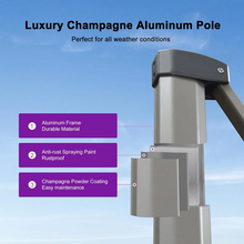 Load image into Gallery viewer, Rikuto 8&#39; Square Cantilever Aluminum Offset Umbrella with 360° Rotation
