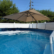 Load image into Gallery viewer, Rikuto 8&#39; Square Cantilever Aluminum Offset Umbrella with 360° Rotation
