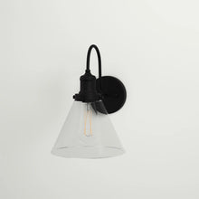 Load image into Gallery viewer, Black Rimma Iron Armed Sconce