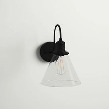 Load image into Gallery viewer, Black Rimma Iron Armed Sconce