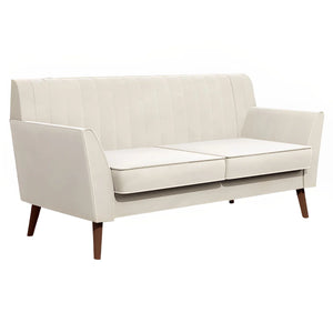Roloff 56.5'' Velvet Flared Armrest Curved Back Loveseat Sofa