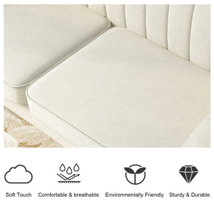 Roloff 56.5'' Velvet Flared Armrest Curved Back Loveseat Sofa