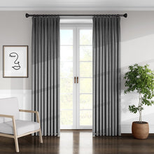 Load image into Gallery viewer, 84&quot;L Colcha Linens Room Darkening Pinch Pleat Curtain Panels (Set of 2)